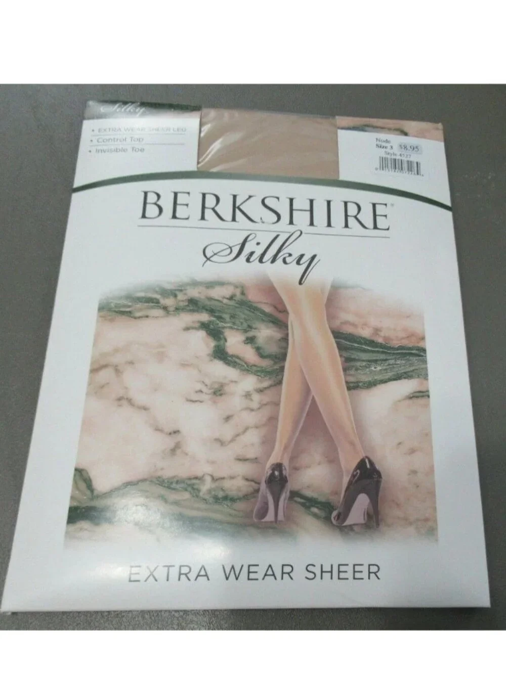 Berkshire Women's Silky Extra Wear Sheer Leg Control Top Pantyhose, Nude, Size 3